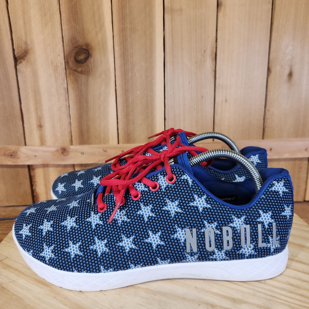NOBULL American Flag Trainer Shoes Mens 10 Stars Red Laces Gym Athletic Sneakers